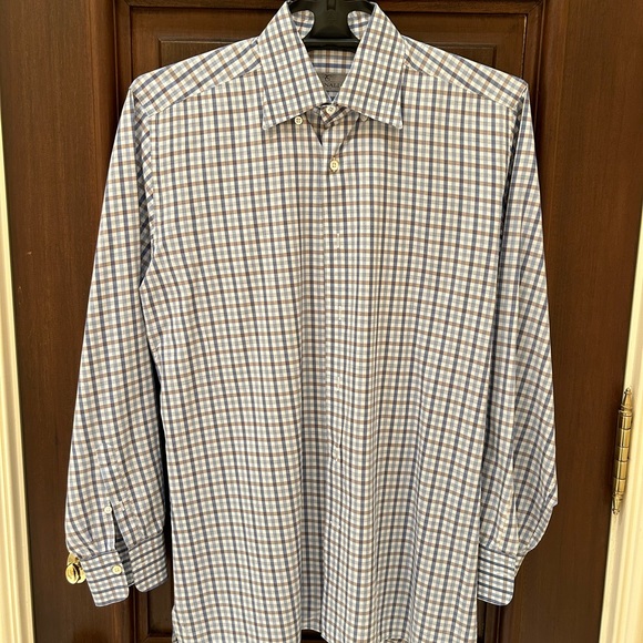 Designer Cali Italian button down long sleeve shirt. Worn once! New condition. - Picture 2 of 3
